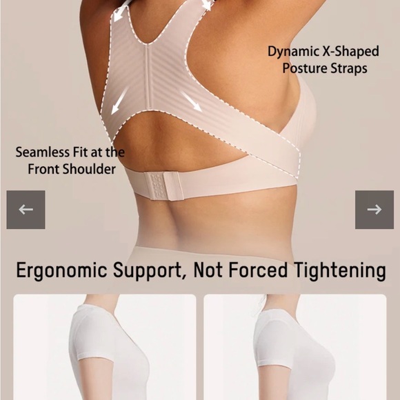 Wireless Posture Bra in Nude by Shecurve Size 2xl - Picture 3 of 3